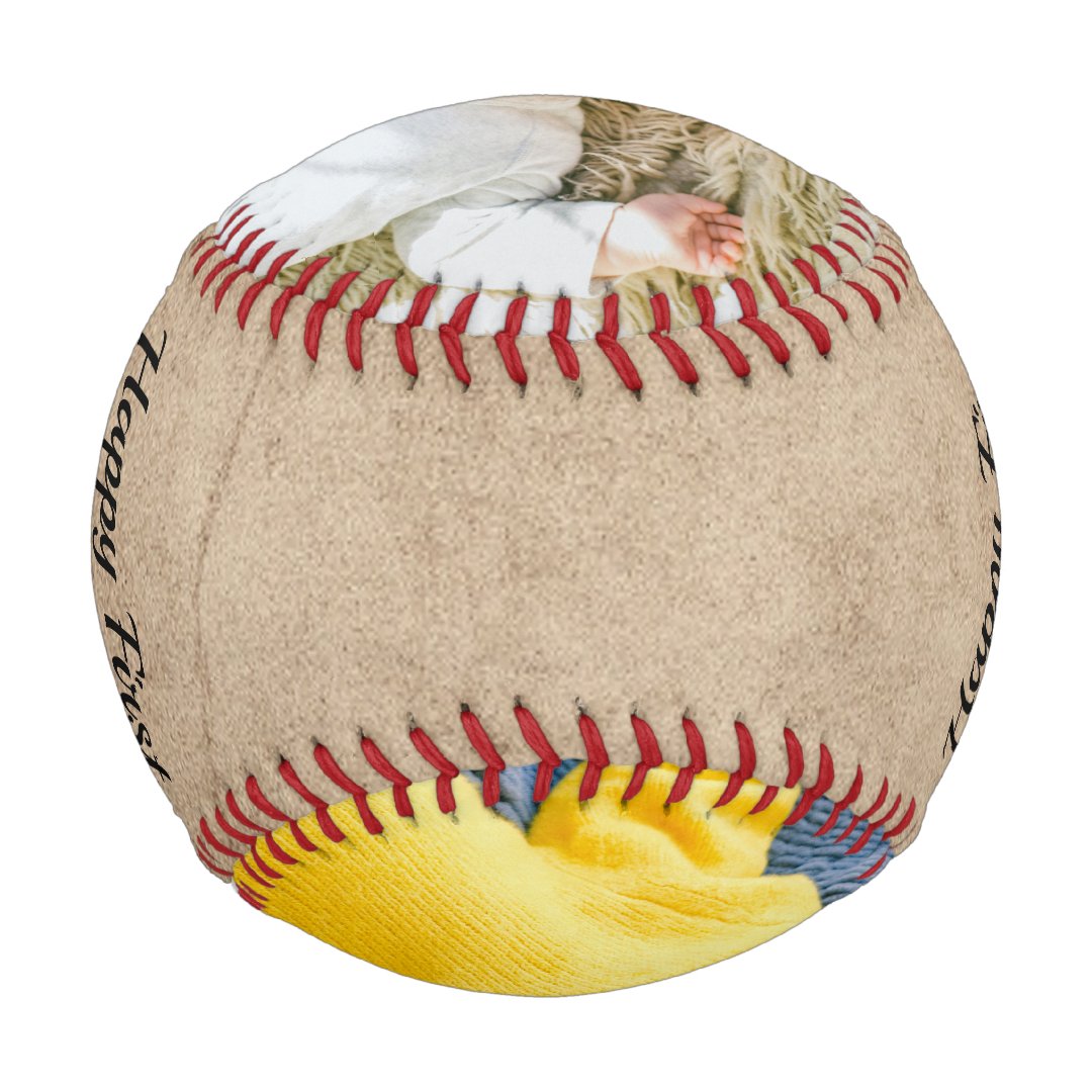 Happy First Fathers Day Personalized One of a Kind Baseball And Softball