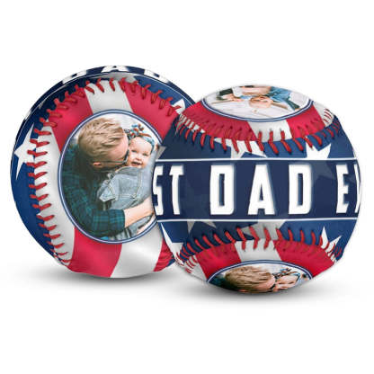 Custom Photo Baseball-Patriotic