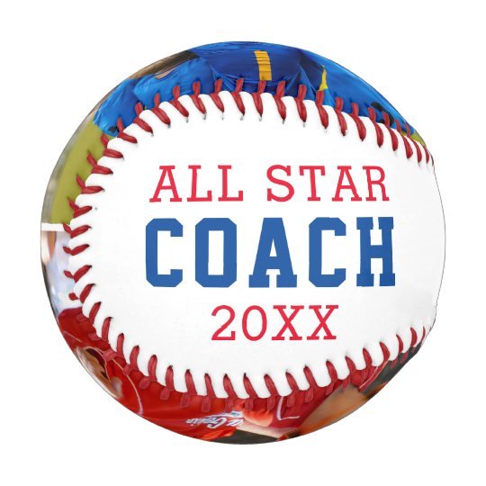 COACH Thank You 2 Photo Personalized Custom Baseball And Softball