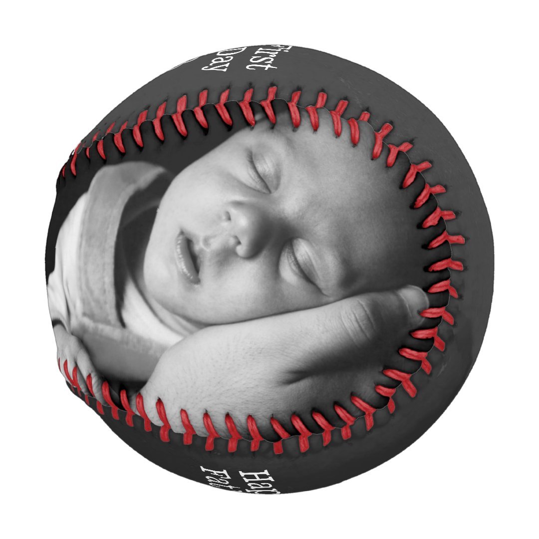 Happy First Fathers Day Personalized One of a Kind Baseball And Softball
