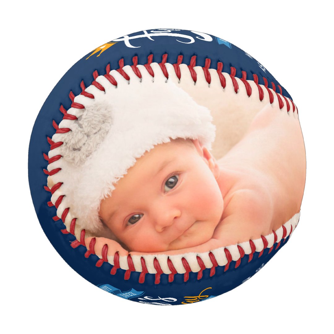 Happy Father's Day Navy Blue Typography Baseball And Softball