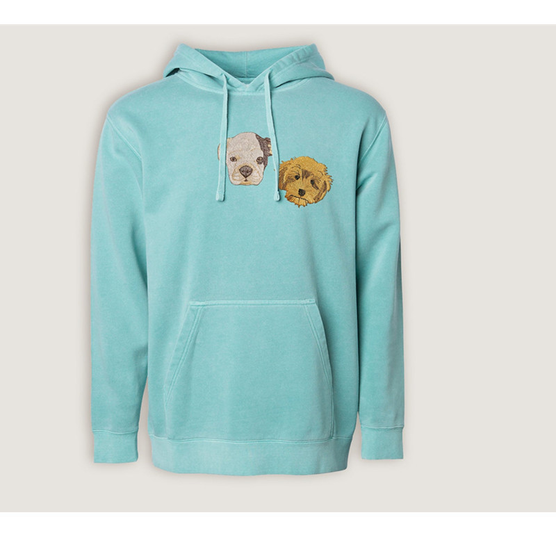 Personalized Pet Embroidery Sweater Pet Portrait Embroidered Hoodie Unisex Pullover