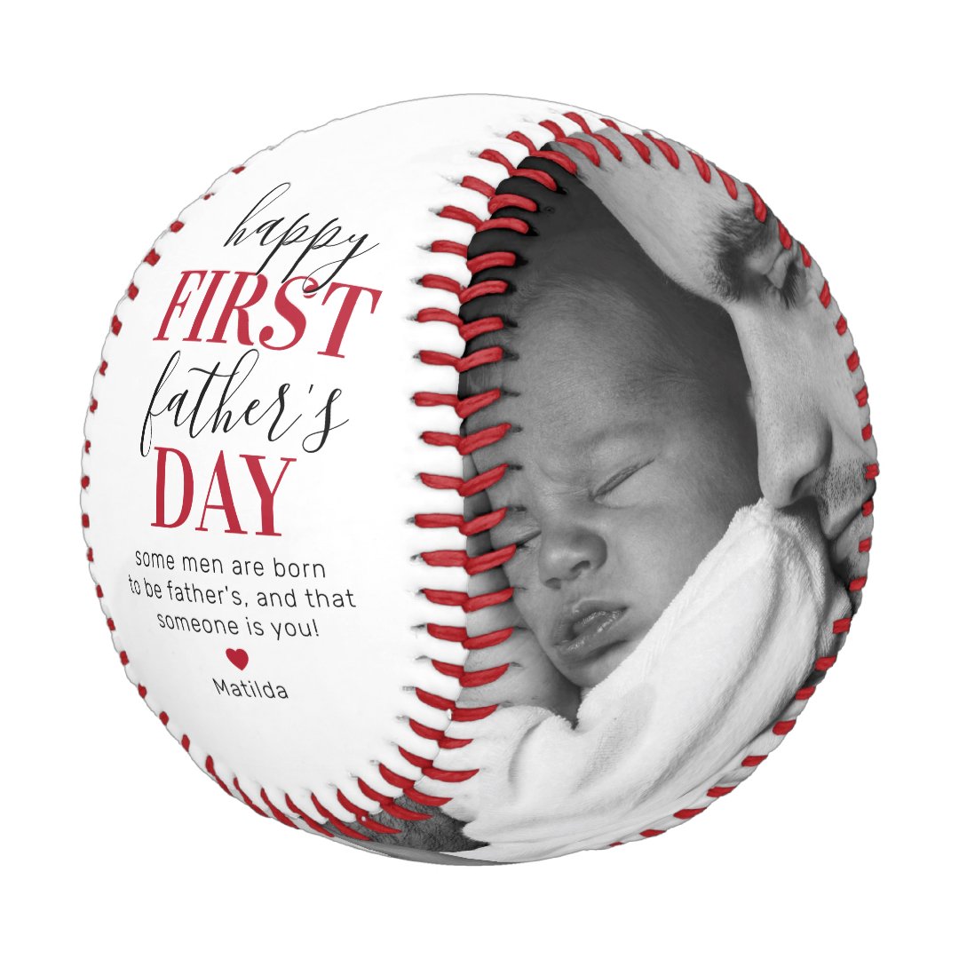 First Father's Day Photo Baseball And Softball
