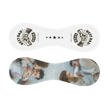 Fist Pump Best Dad Ever Personalized 2 Photo Baseball