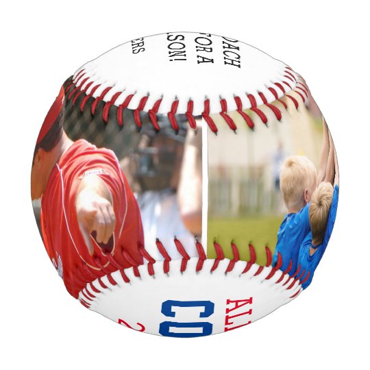 COACH Thank You 2 Photo Personalized Custom Baseball And Softball