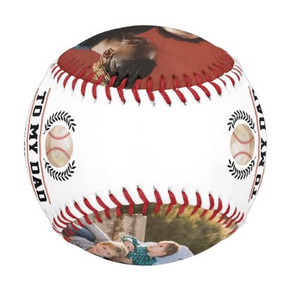 To My Dad Custom Message Photo Happy Father's Day Baseball And Softball