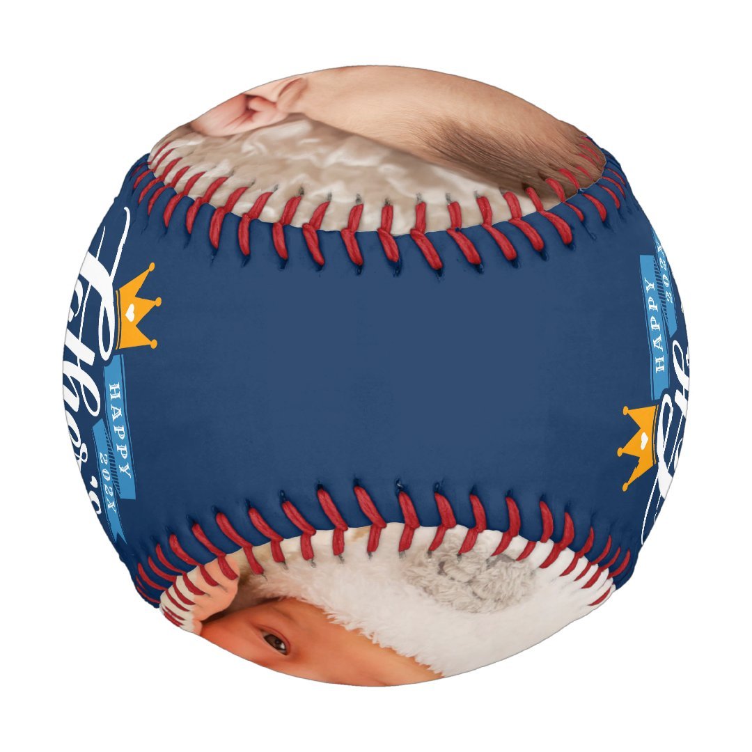 Happy Father's Day Navy Blue Typography Baseball And Softball