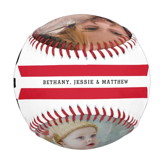 We Love You Dad Two Photo Custom Baseball