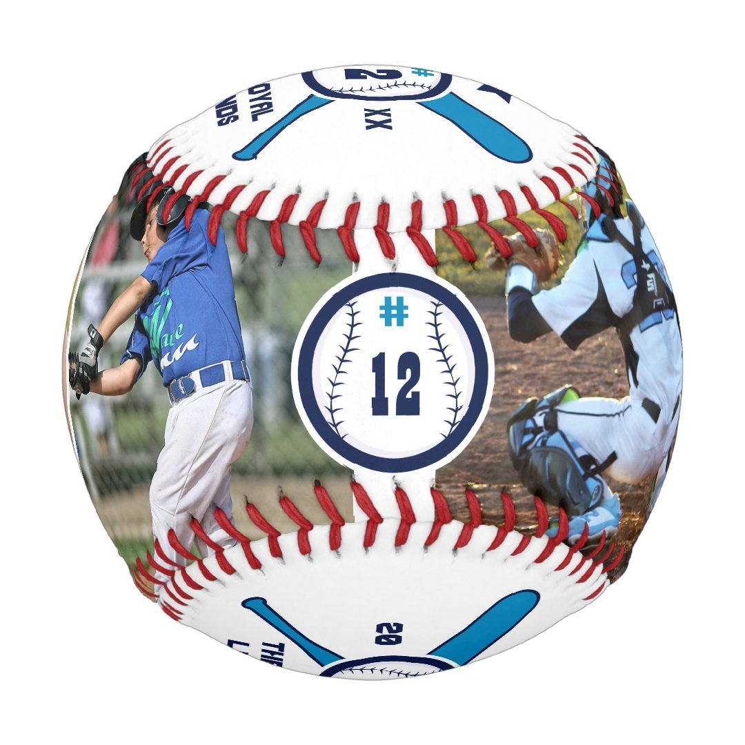 Fun Baseball Player Number & Name Photo Collage