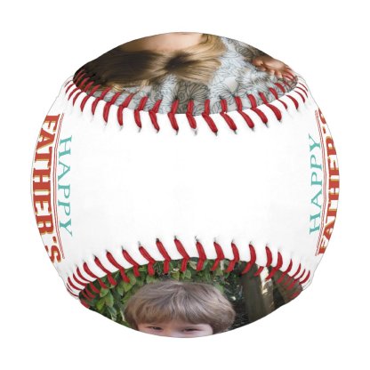 Custom Photo Happy Father's Day Papa Baseball And Softball