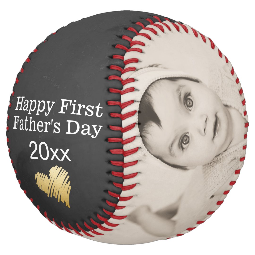 Happy First Fathers Day Personalized Custom Made Softball And Softball