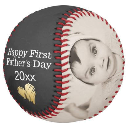 Happy First Fathers Day Personalized Custom Made Softball And Softball