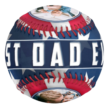 Custom Photo Baseball-Patriotic