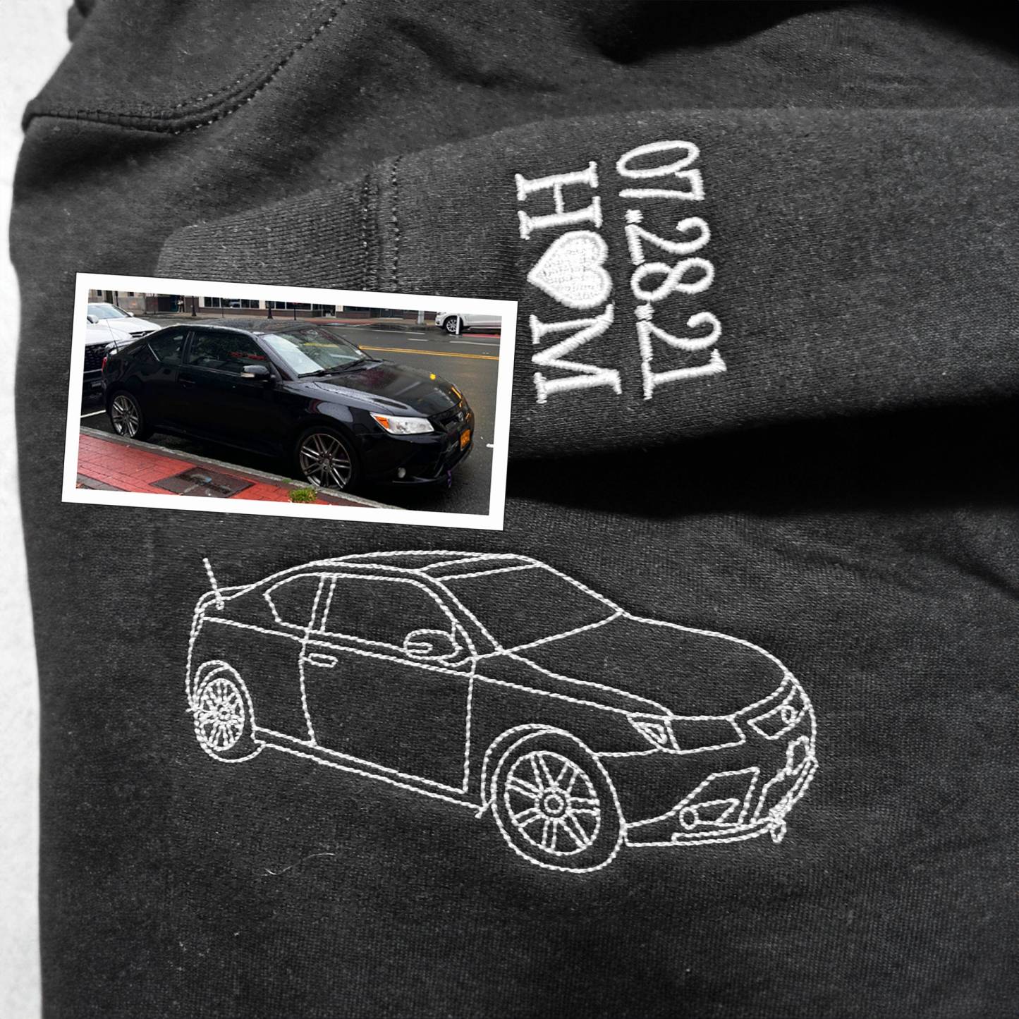 Embroidered Car Sweatshirt, Race Car Sweatshirt, Truck Sweatshirt