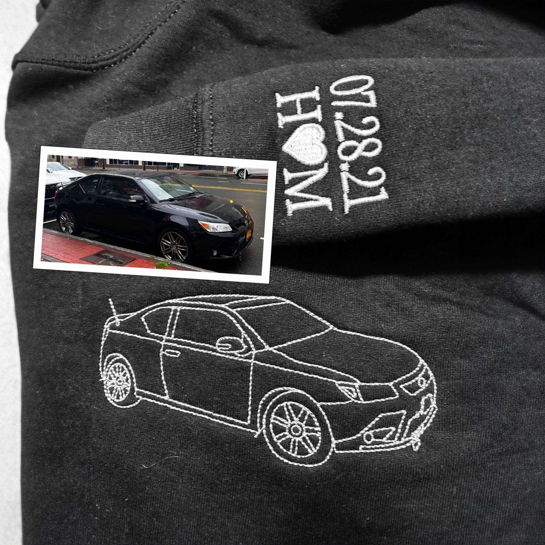 Embroidered Car Sweatshirt, Race Car Sweatshirt, Truck Sweatshirt