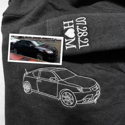 Embroidered Car Sweatshirt, Race Car Sweatshirt, Truck Sweatshirt
