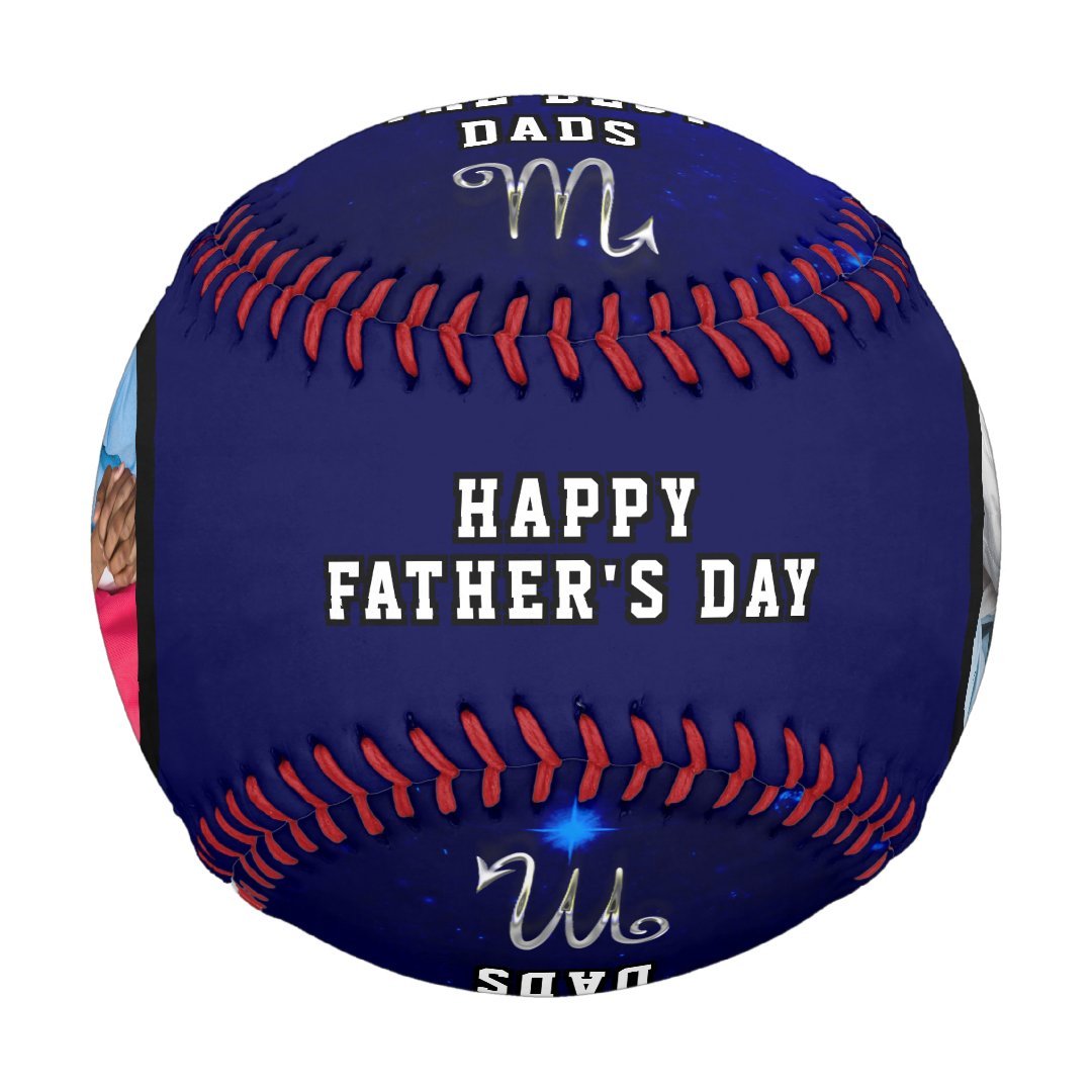 Scorpio Zodiac Sign Best Dad Blue Father's Day Baseball