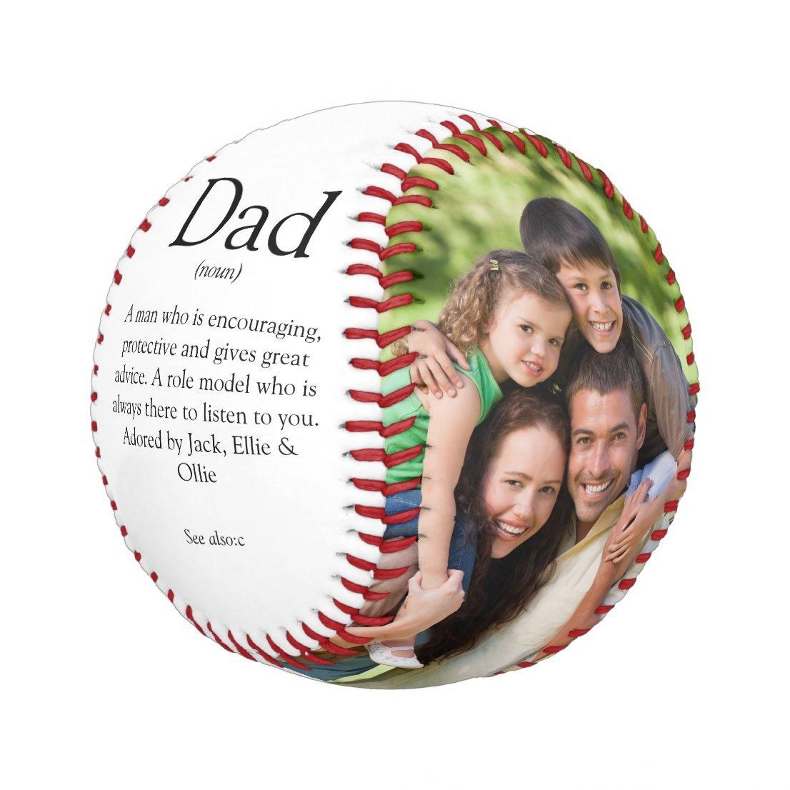 World's Best Dad Definition 2 Photo Fun Baseball And Softball
