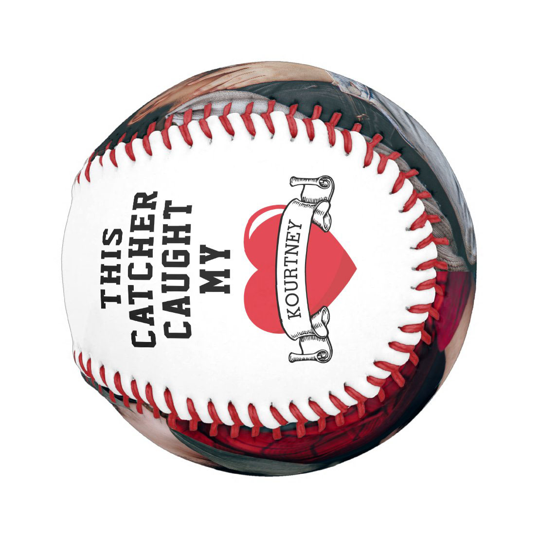 Boyfriend Catcher!  Personalized Boyfriend Photo Baseball And Softball