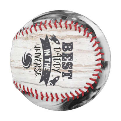 Personalized 2 Photo Best Daddy in the Universe Baseball