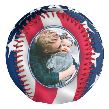 Custom Photo Baseball-Patriotic