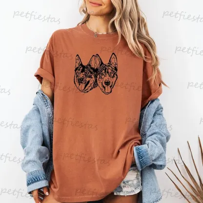 Custom Pet Photo + Name Priting T-shirt Custom Dog Cat Graphic Tee Sweatshirt Hoodie