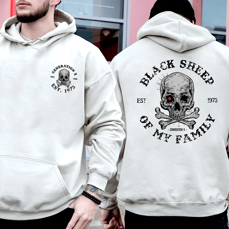 Generation X 2 Side T-shirt, Black Sheep Of My Family Shirt, Unisex Hoodie, Custom Year Of Birth Sweatshirt