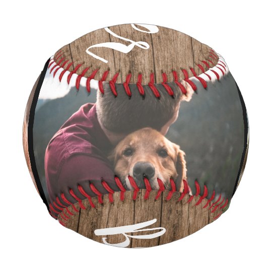 Best Dog Dad Ever Father's Day 3 Photo  Collage Baseball And Softball