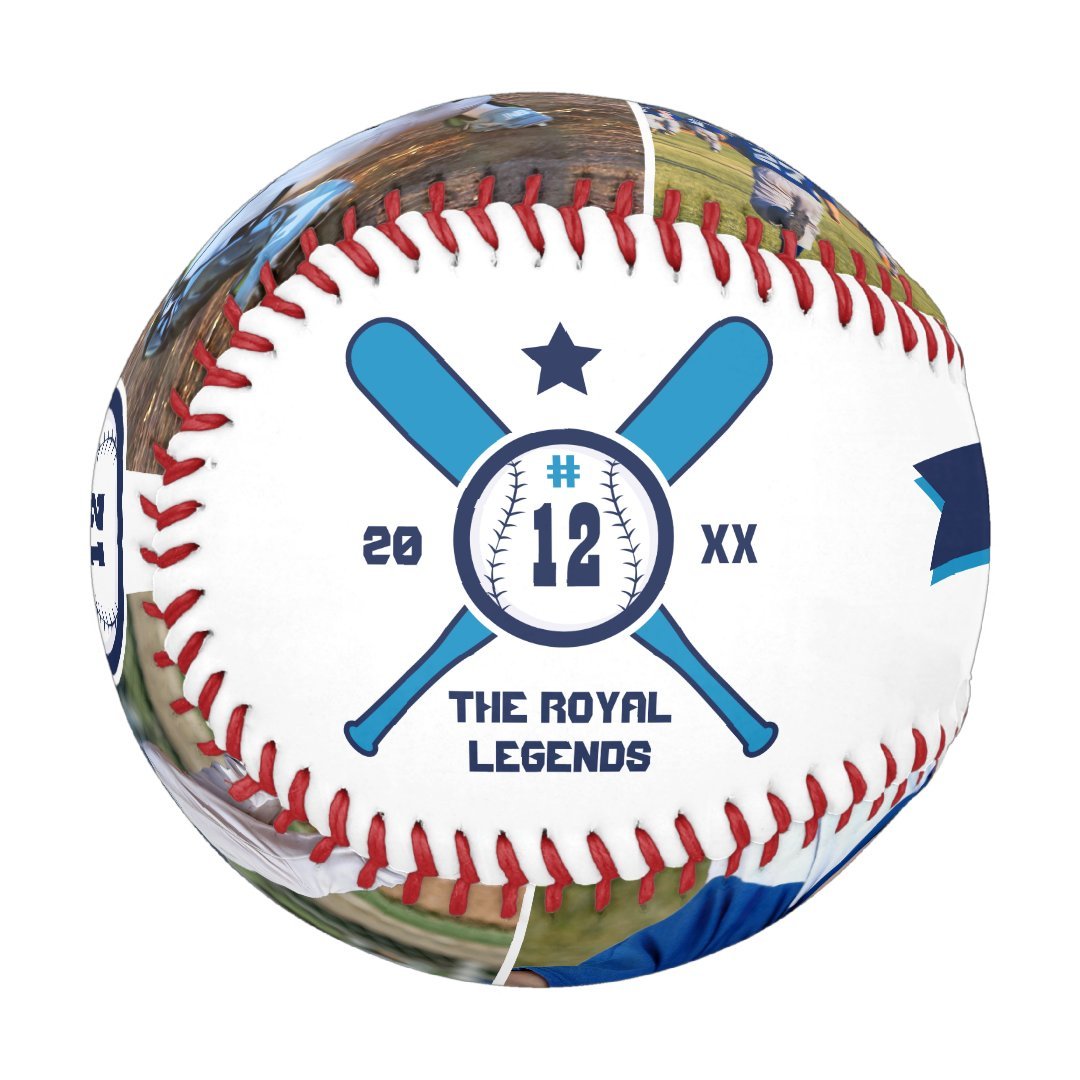 Fun Baseball Player Number & Name Photo Collage