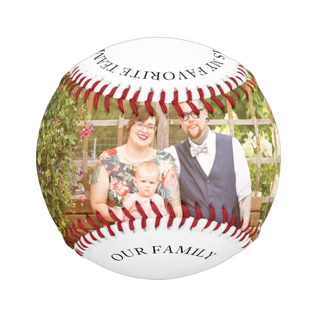 Family Photo Father and Baby Baseball And Softball