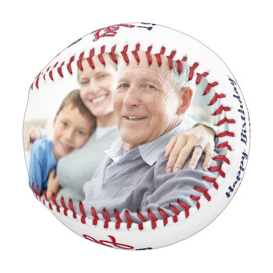 Best Grandpa Ever | Birthday Photos & Monogram Baseball And Softball
