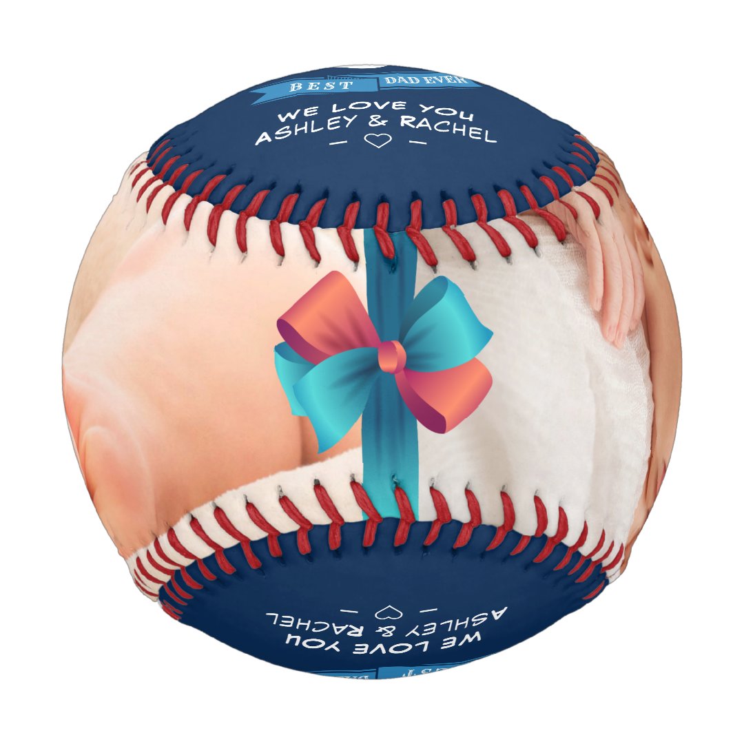 Happy Father's Day Navy Blue Typography Baseball And Softball
