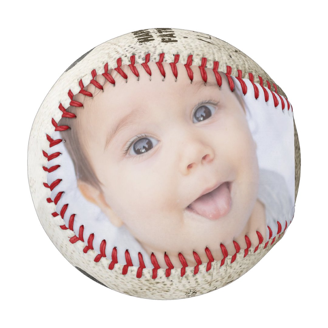 Happy 1st Fathers Day Daddy Photo Collage Keepsake Baseball And Softball