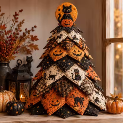 🎃 DIY Halloween Quilted Fabric Tree Kit