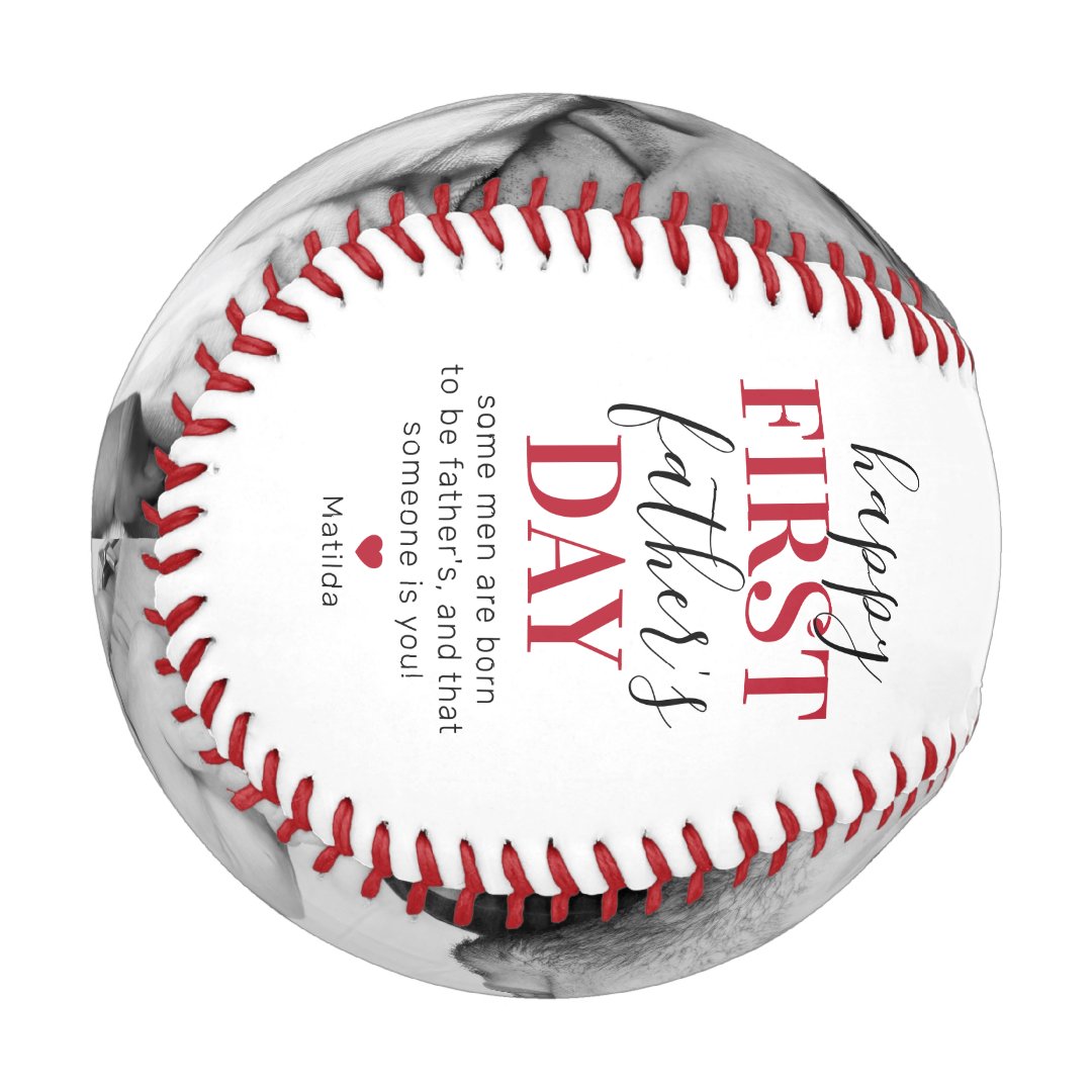 First Father's Day Photo Baseball And Softball
