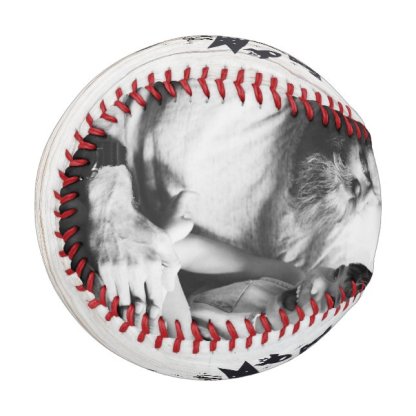 Personalized 2 Photo Best Daddy in the Universe Baseball