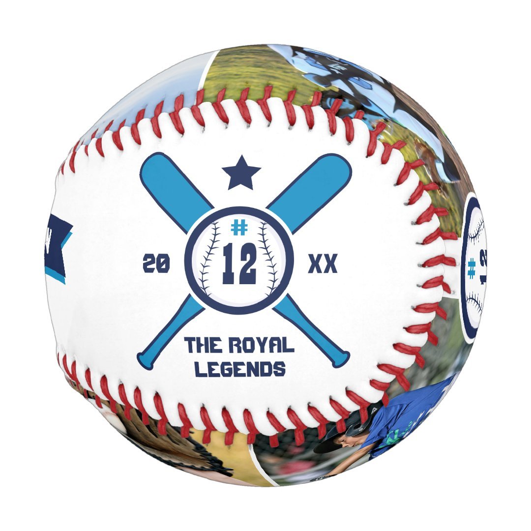 Fun Baseball Player Number & Name Photo Collage