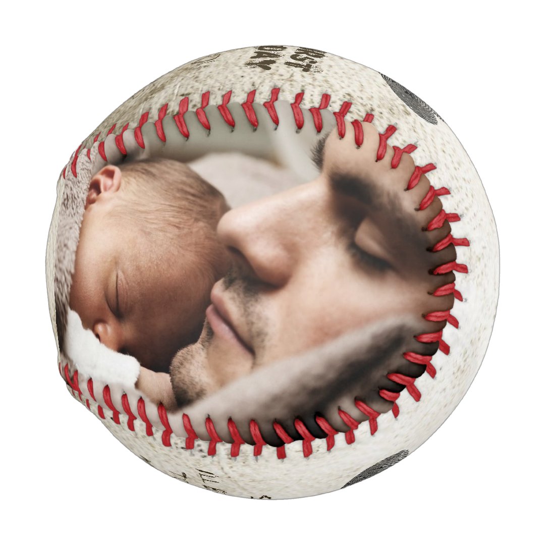 Happy 1st Fathers Day Daddy Photo Collage Keepsake Baseball And Softball