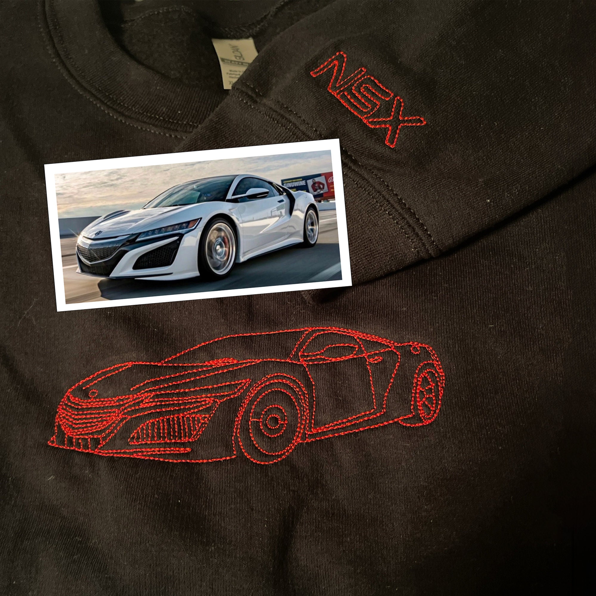 Embroidered Car Sweatshirt, Race Car Sweatshirt, Truck Sweatshirt
