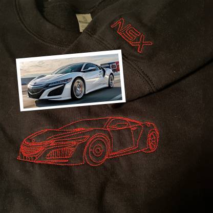 Embroidered Car Sweatshirt, Race Car Sweatshirt, Truck Sweatshirt