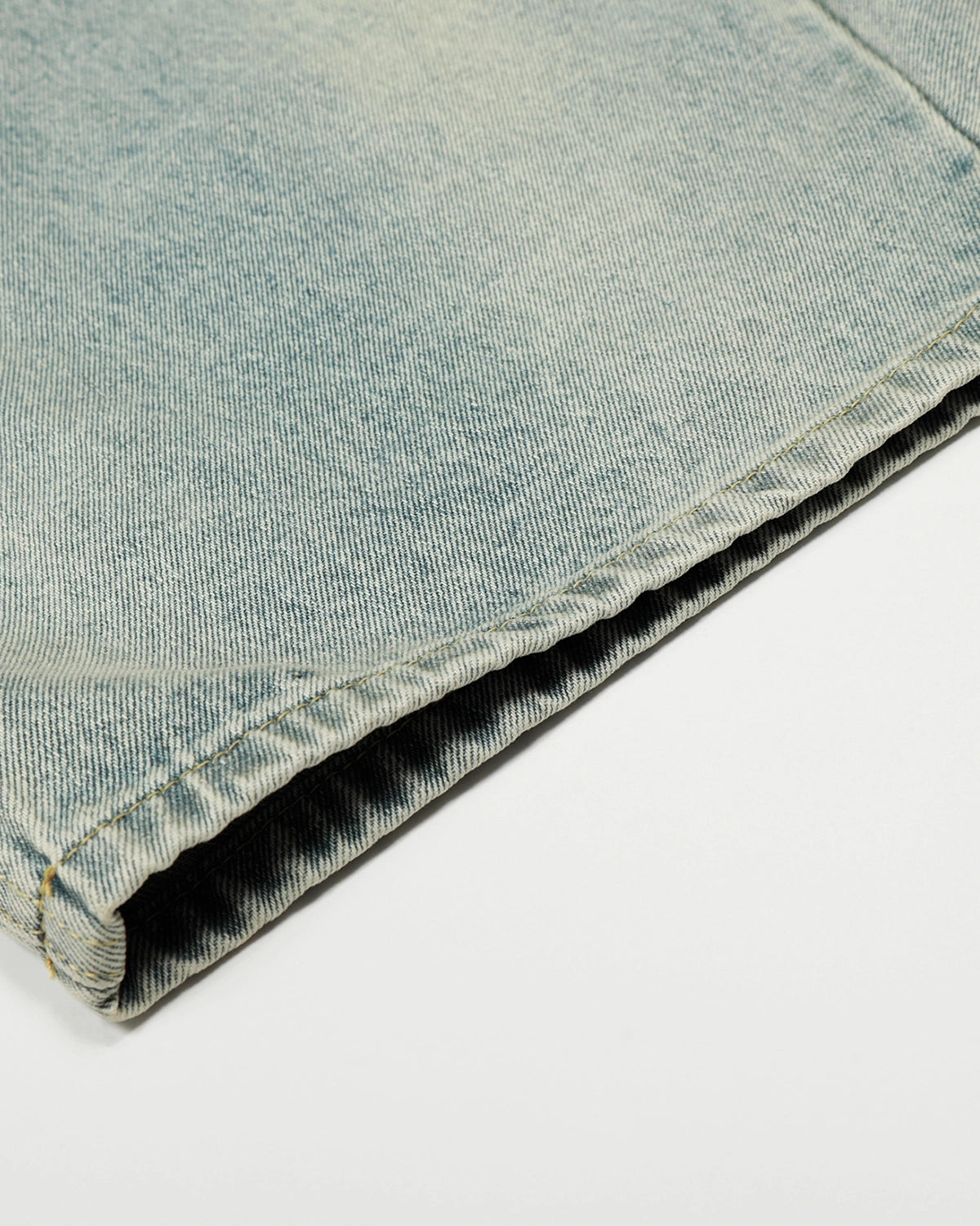 Double Waist Acid Washed Baggy Jeans