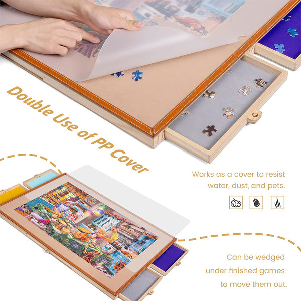 puzzle board with cover