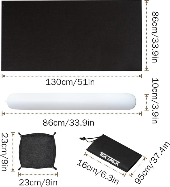 Jigsaw Puzzle Roll-up Mat with 6 Felt Sorting Trays for 2000 Pieces