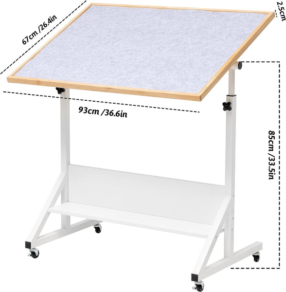 Jigsaw Puzzle Table with Angle & Height Adjustment，Puzzle Board with Cover for Up to 1500 Pieces