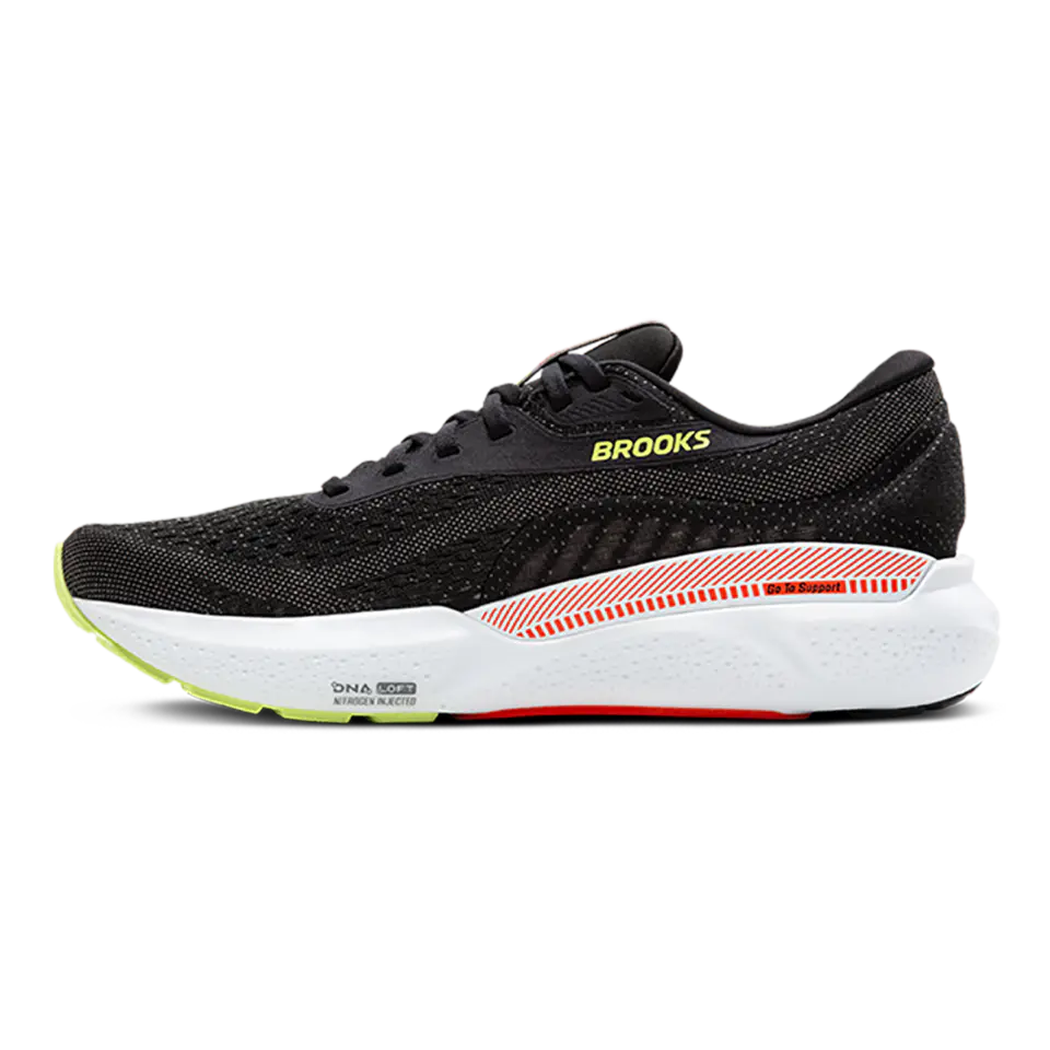 Brooks Adrenaline GTS 24 Black - Mandarin Red - Green