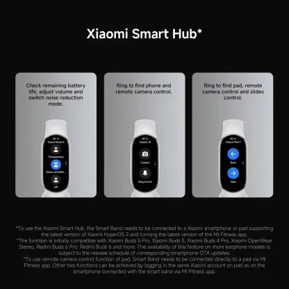 Xiaomi Smart Band 10, Montre Connectée, Boîtier alu, Suivi d'Activité, Écran AMOLED 1.72'', Autonomie 21 Jours, Charge Rapide, Suivi santé & Sommeil,150+ Sports, iOS & Android, 5 ATM, Boussole