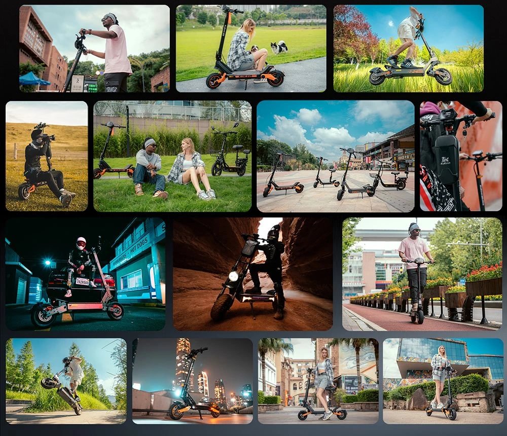 Kukirin G2 Foldable Electric Scooter, 800W Motor, 48V 15Ah Battery, 10-inch Tires, 45km/h Max Speed, 55km Range, Touchscreen Display, Front & Rear Disc Brakes