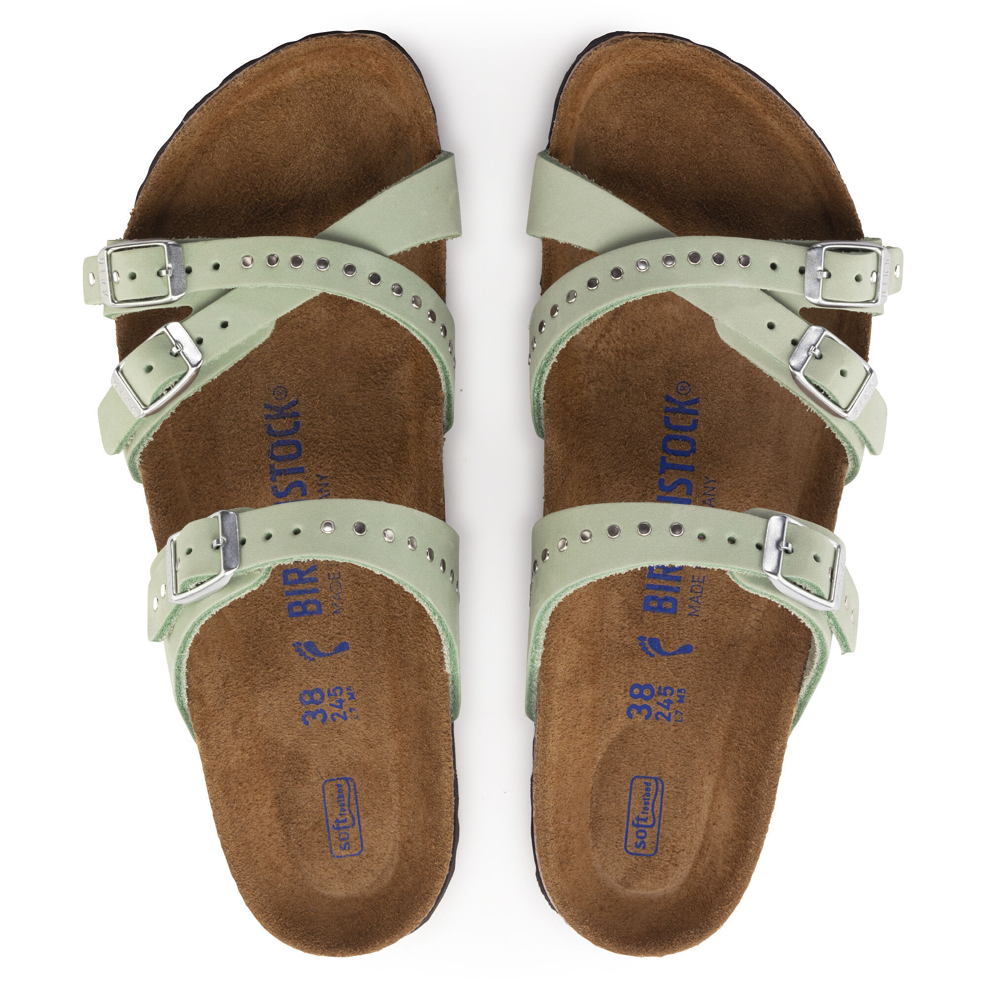 Franca Soft Footbed Nubuck Leather - Matcha