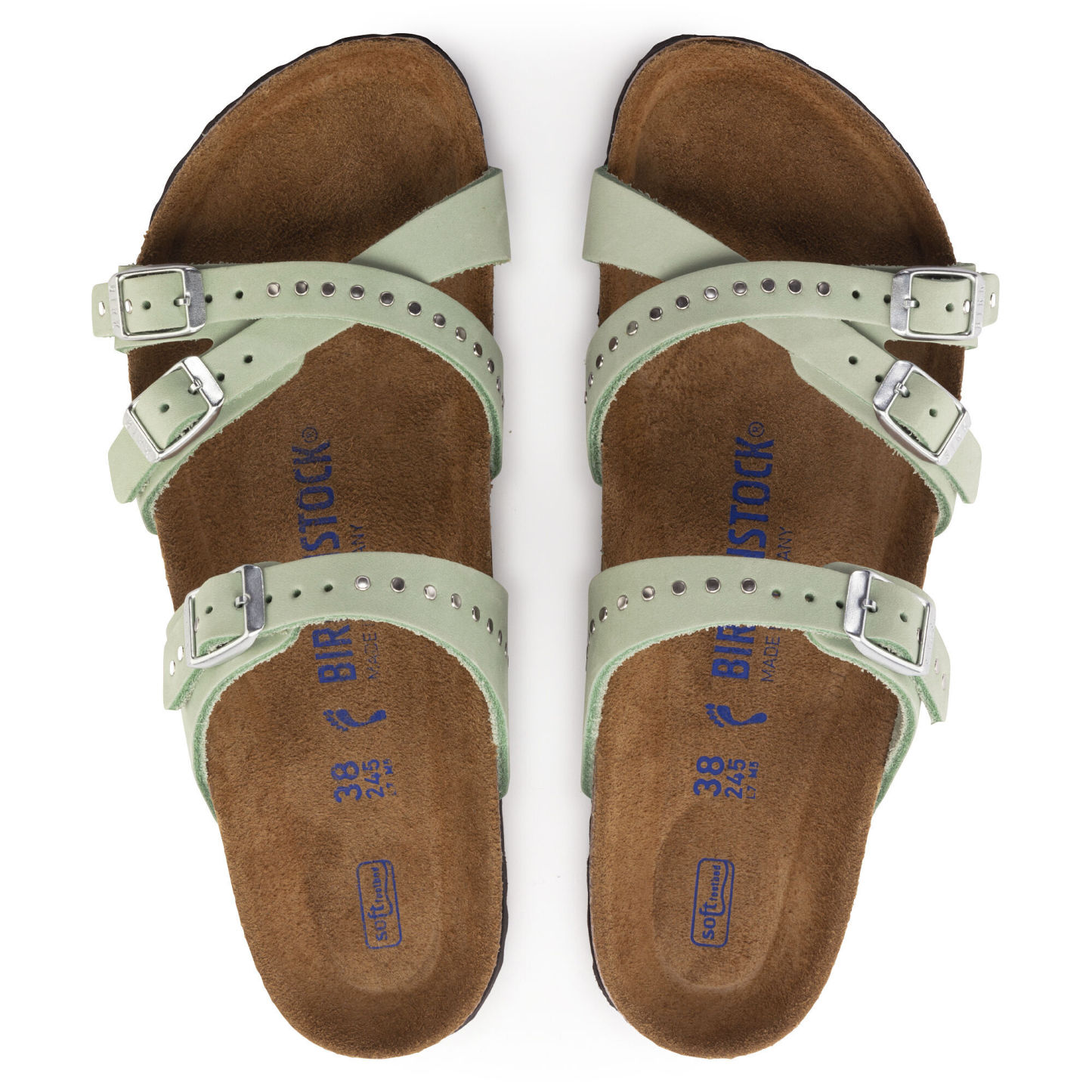 Franca Soft Footbed Nubuck Leather - Matcha