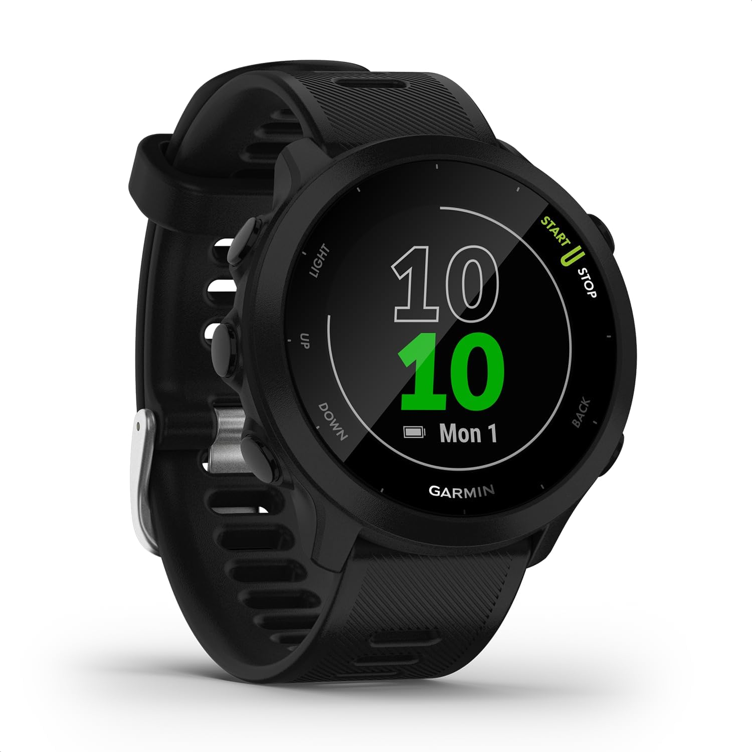 Garmin – Forerunner 55 - Montre GPS Multi-activités Running avec Fonctions d’Entrainement Coach et Cardio au Poignet – Blanche